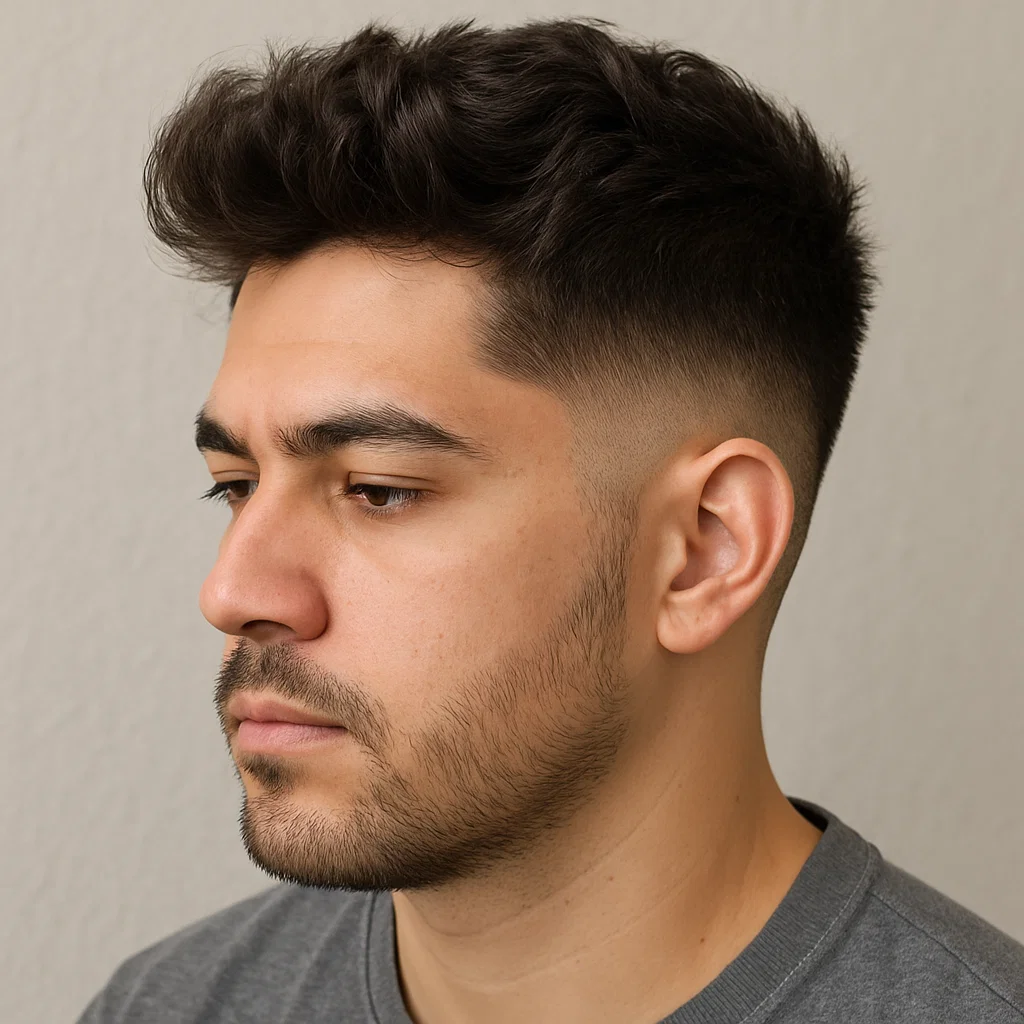 Grown out blowout low taper fade curly hair after 2 weeks