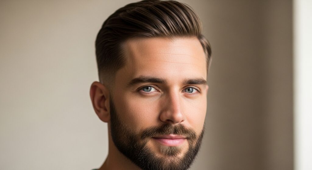  Beard style balancing narrow jaw on diamond face shape
