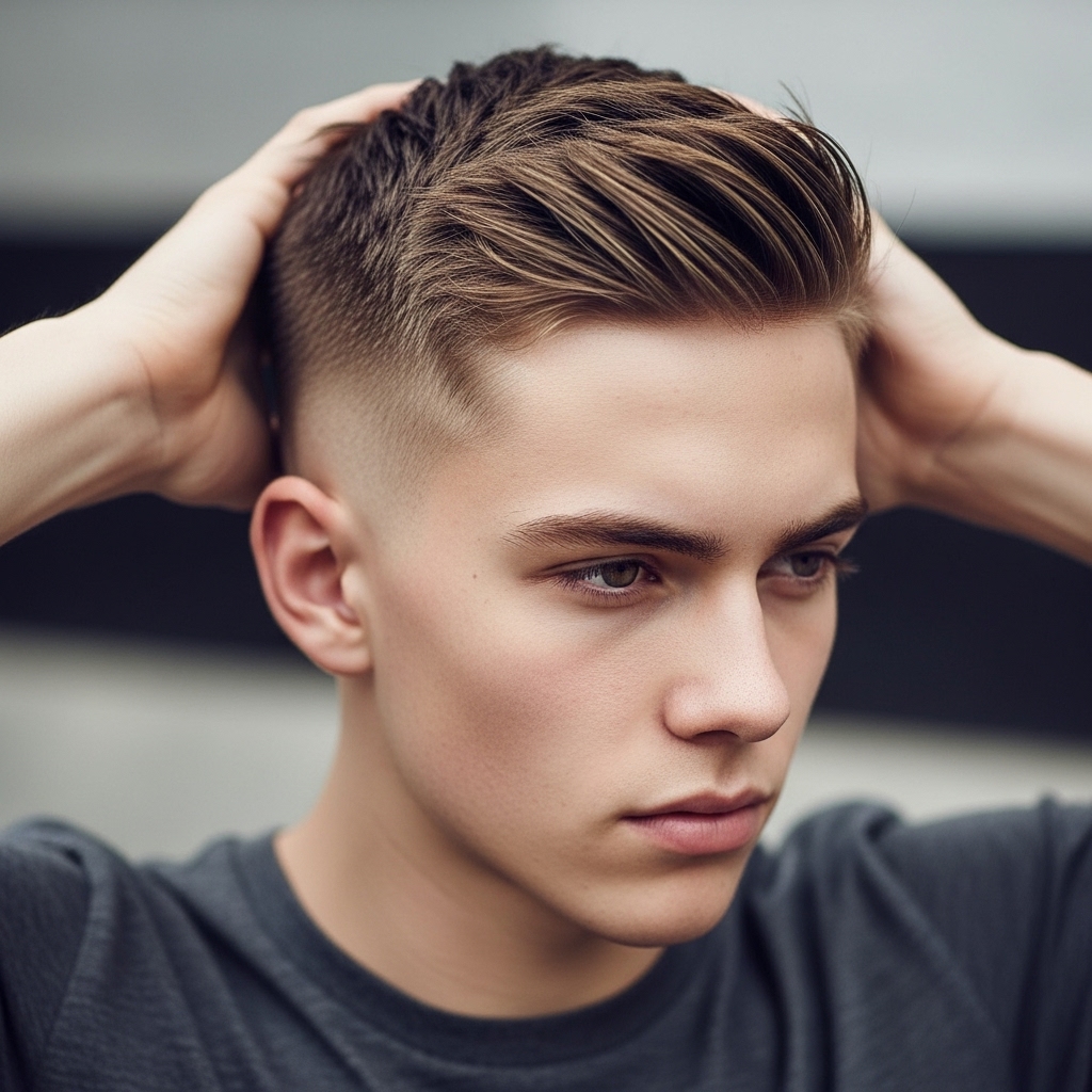 Matte clay style of crew cut made by a man