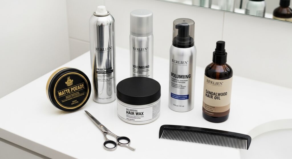 : Hair styling tools and products for textured men's hair