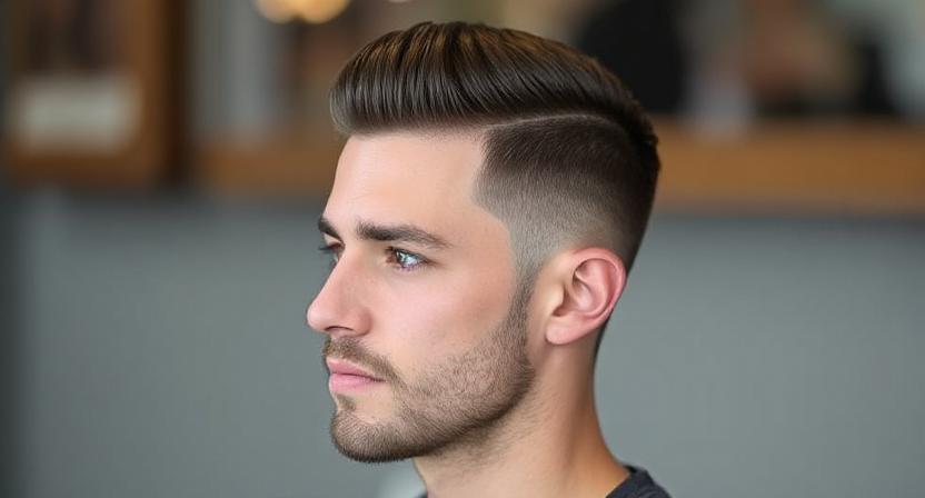 Low Taper Straight Hair for Men