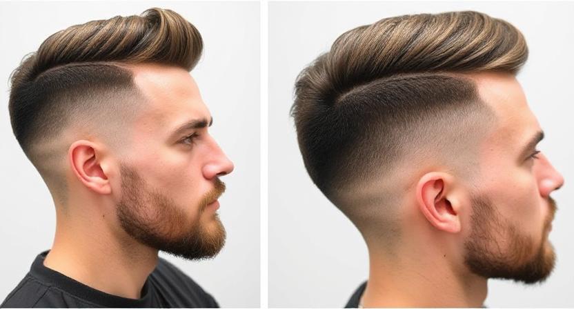 Taper fade bringing structure to flat straight hair.
