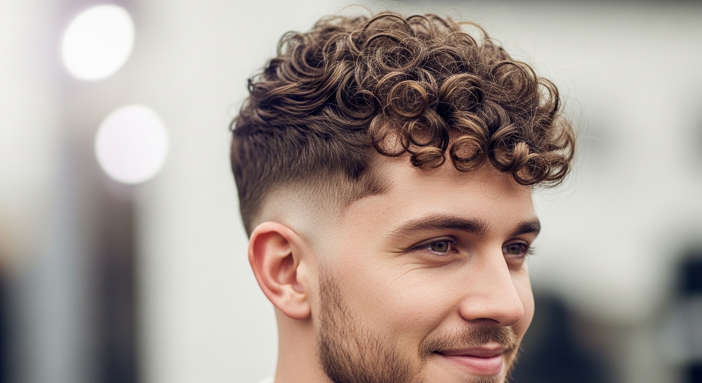 Maintaining a Burst Fade on Curly Hair