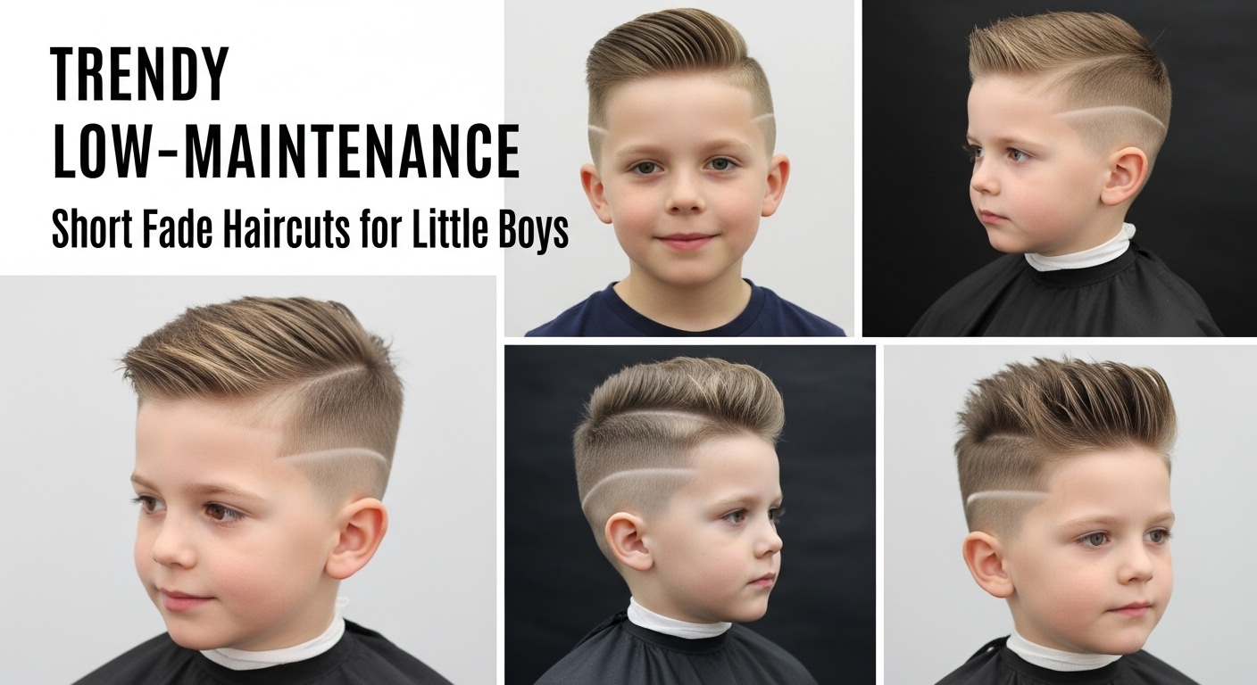 low maintenance short fade little boy haircuts
