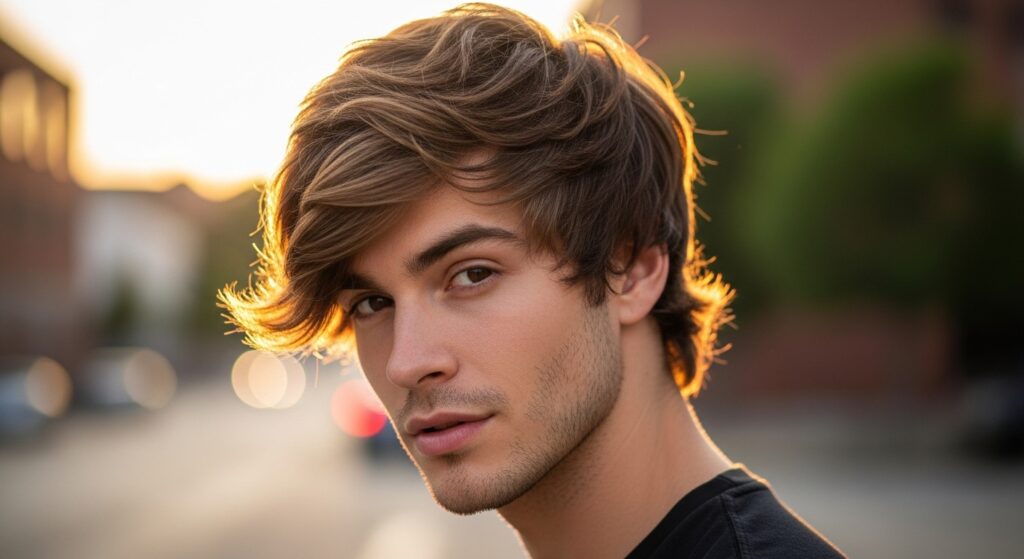 Modern take on 70s feathered shag hairstyle