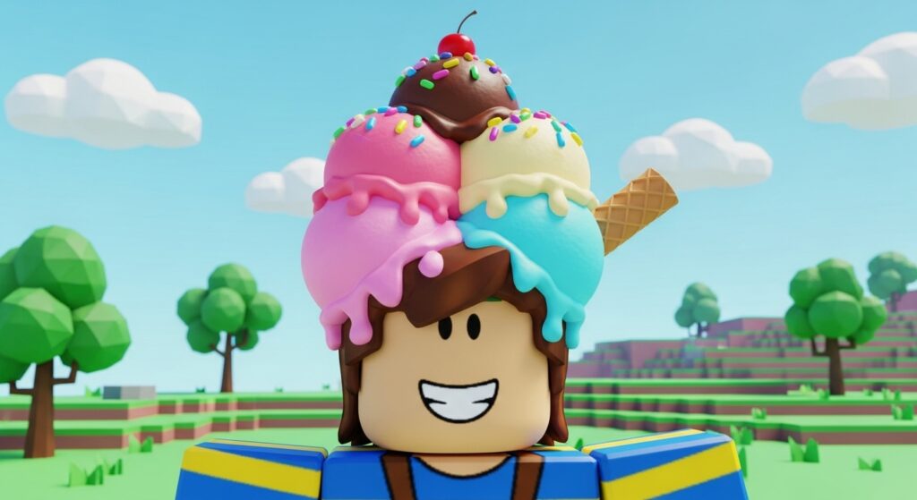 Roblox ice cream hair digital style