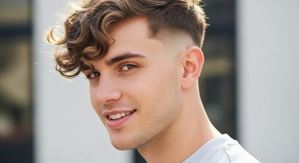 Korean-inspired two-block perm haircut with volume