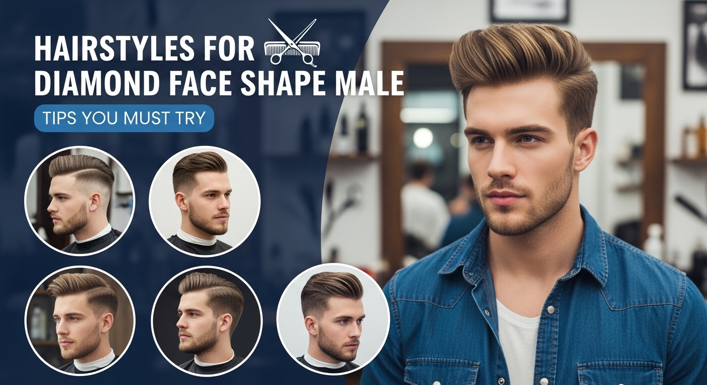 hairstyles for diamond face shape male